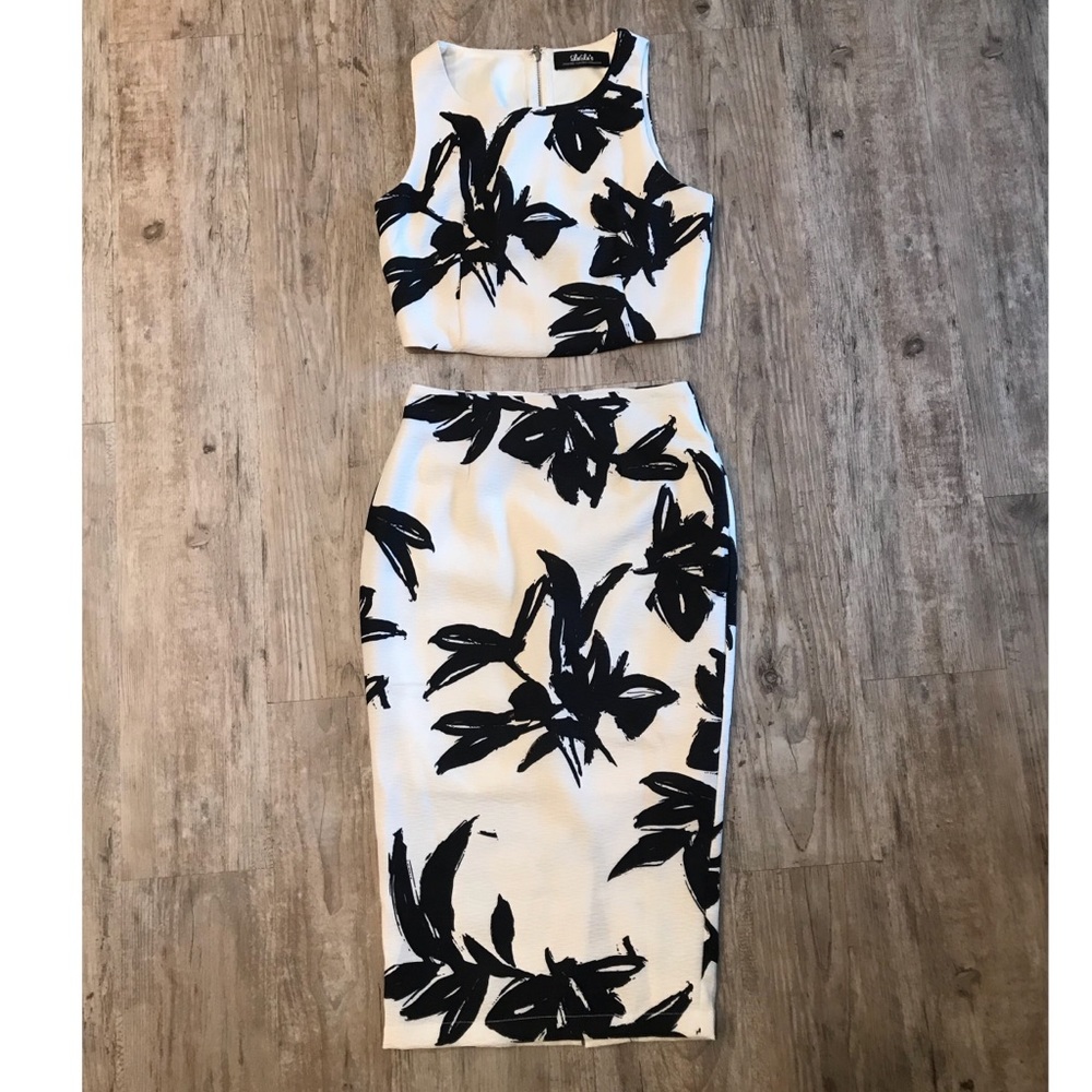 Lulu’s Floral Two Piece Midi Dress